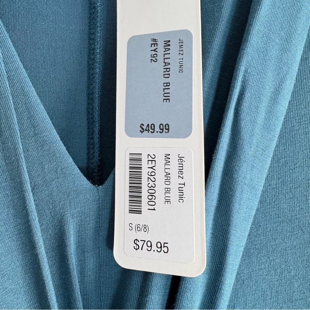 SOFT SURROUNDINGS Mallard Blue Jemez Tunic size Small (4-6) NWT - Picture 8 of 11